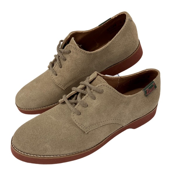 Bass Shoes - Vintage G.H. Bass Tan Suede Lace Up Oxfords 6N